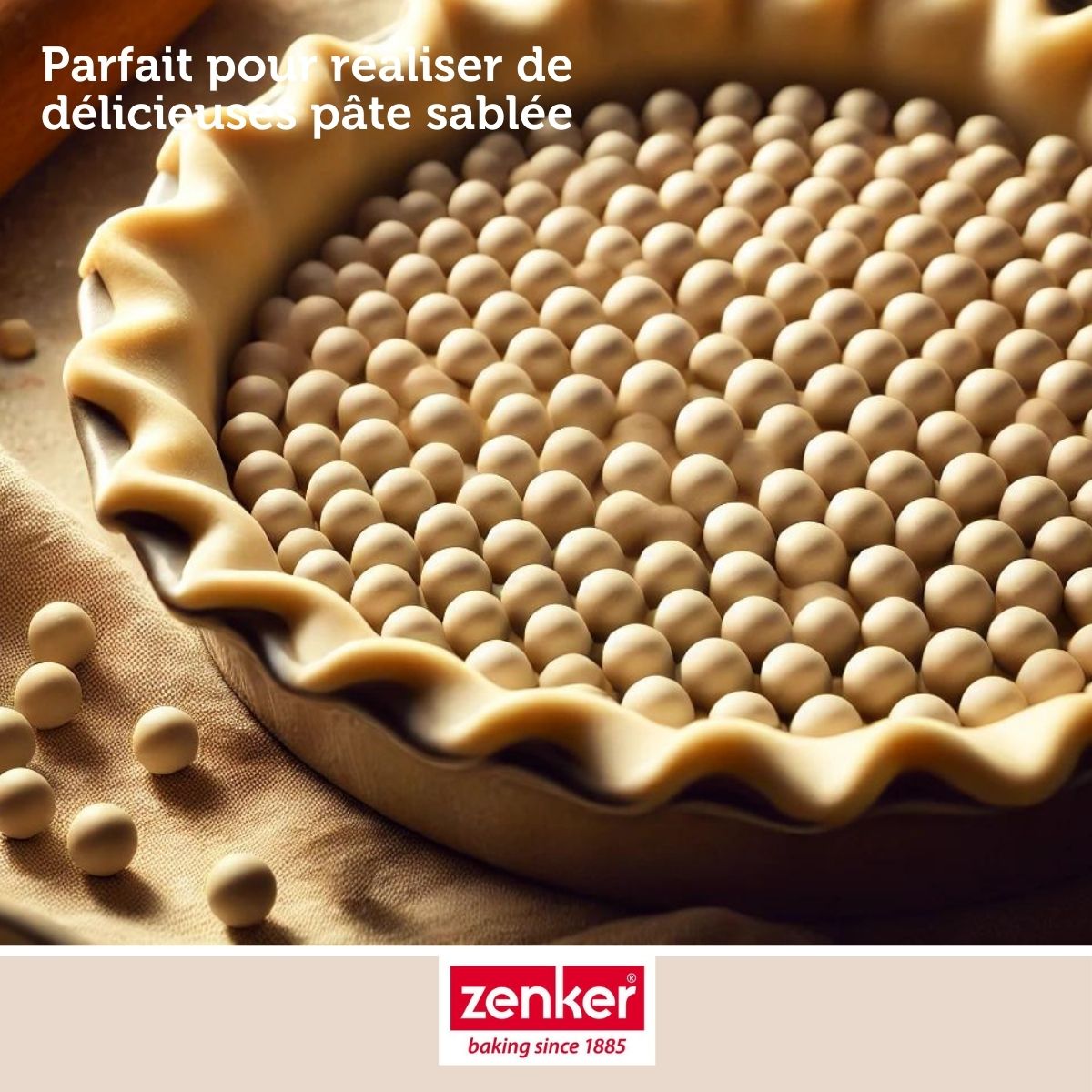 Billes de cuisson pour pâte sablée, pot de 600 grammes Zenker