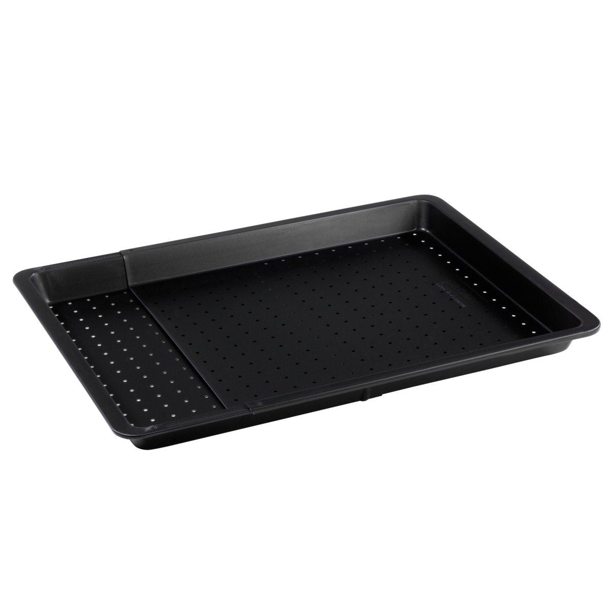 Plaque à pizza rectangulaire perforée extensible 37 à 52 x 33 cm Zenker Black Metallic