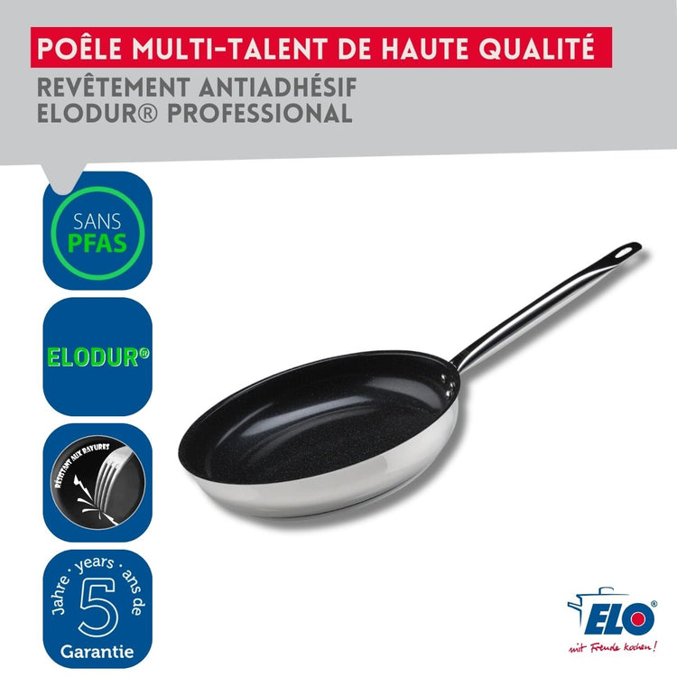 Set de 2 Poêles 24 et 32 cm céramique sans PFAS Profi Therm Platinum Elo