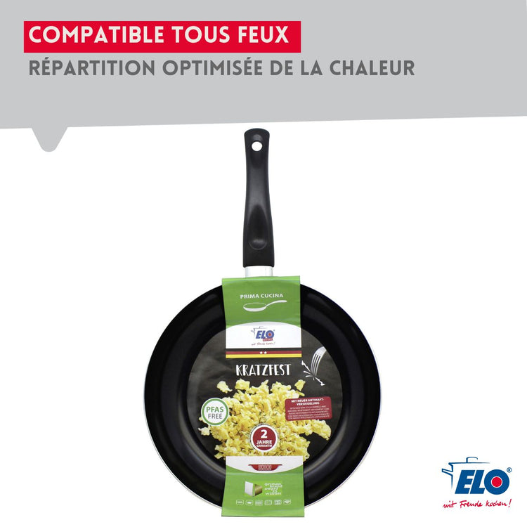 Set Poêle 20 cm avec revêtement céramique sans PFAS et couvercle Elo Prima Cucina