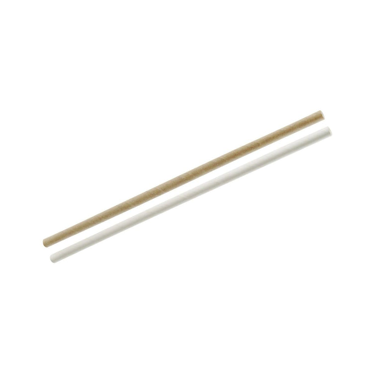 Lot de 60 pailles en papier brun et blanc 24 cm Fackelmann Bar Concept