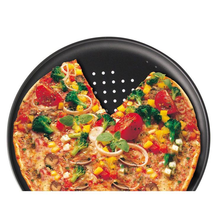 Lot de 2 plaques à pizza à fond perforé 32 cm Zenker Spécial Countries