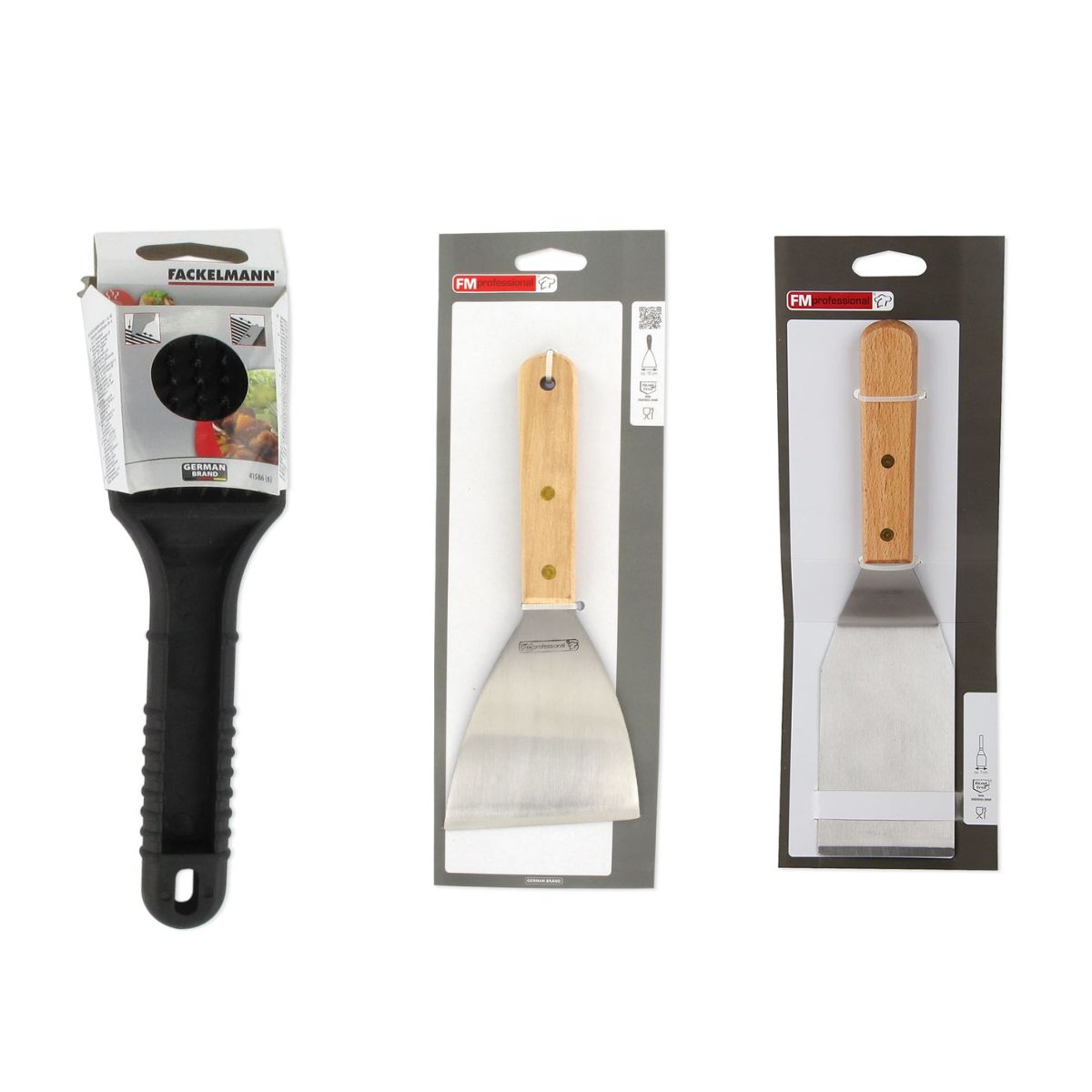 Ensemble 3 ustensiles professionnels pour plancha FM Professional