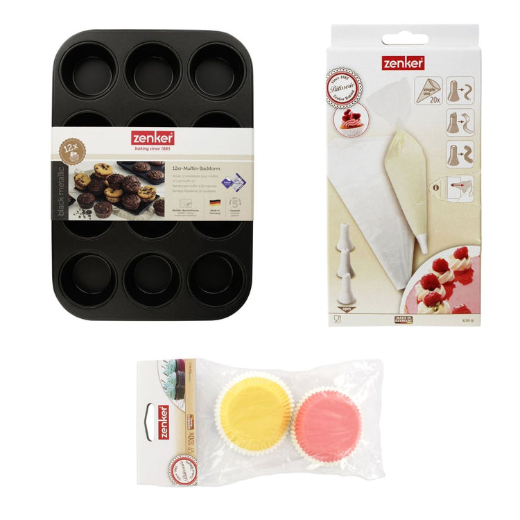 Ensemble 3 pièces spécial muffins Zenker