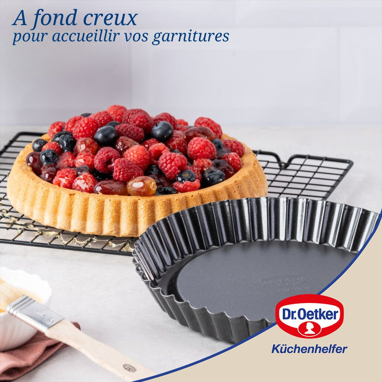Ensemble de 2 Moules à tarte renversée 22 cm Dr.Oetker Tradition