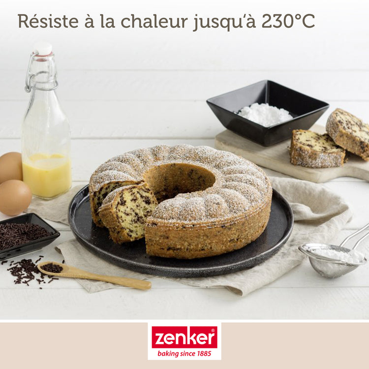 Lot de 2 moules à gâteaux 24/24 cm en acier Black metallic Black mettallic Zenker  Black mettallic