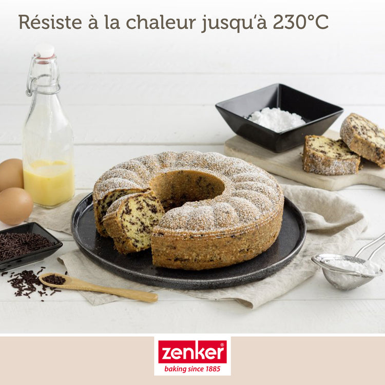 Lot de 2 moules à gâteaux 28/28/6,5 cm en acier Black metallic Black mettallic Zenker  Black mettallic