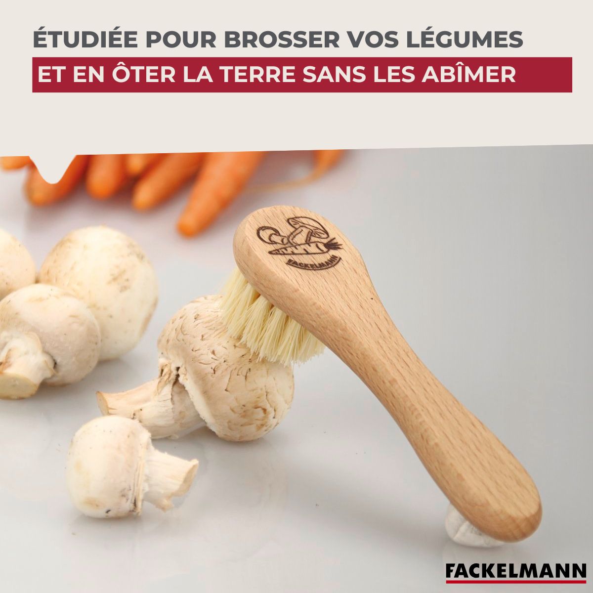 Brosse à légumes en bois Fackelmann Wood Edition