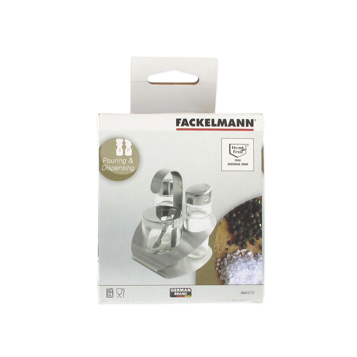 Ensemble pour moutarde, sel et poivre Fackelmann