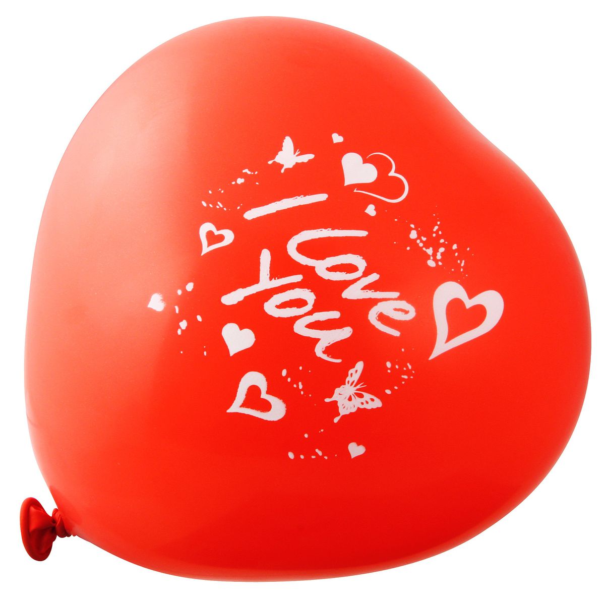 Lot de 5 ballons de baudruche cœur rouge avec inscription Fackelmann Eco Friendly