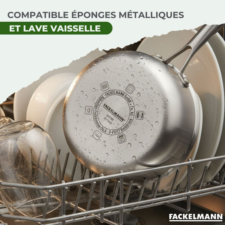 Casserole en inox 24 cm Fackelmann Triply Vita3