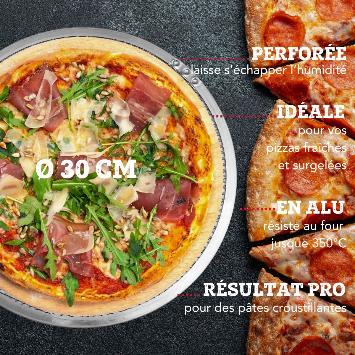 Plaque pizza FM Professional