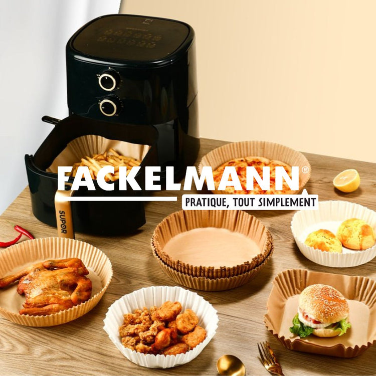 50 Moules en papier air fryer ronds 16 cm Fackelmann