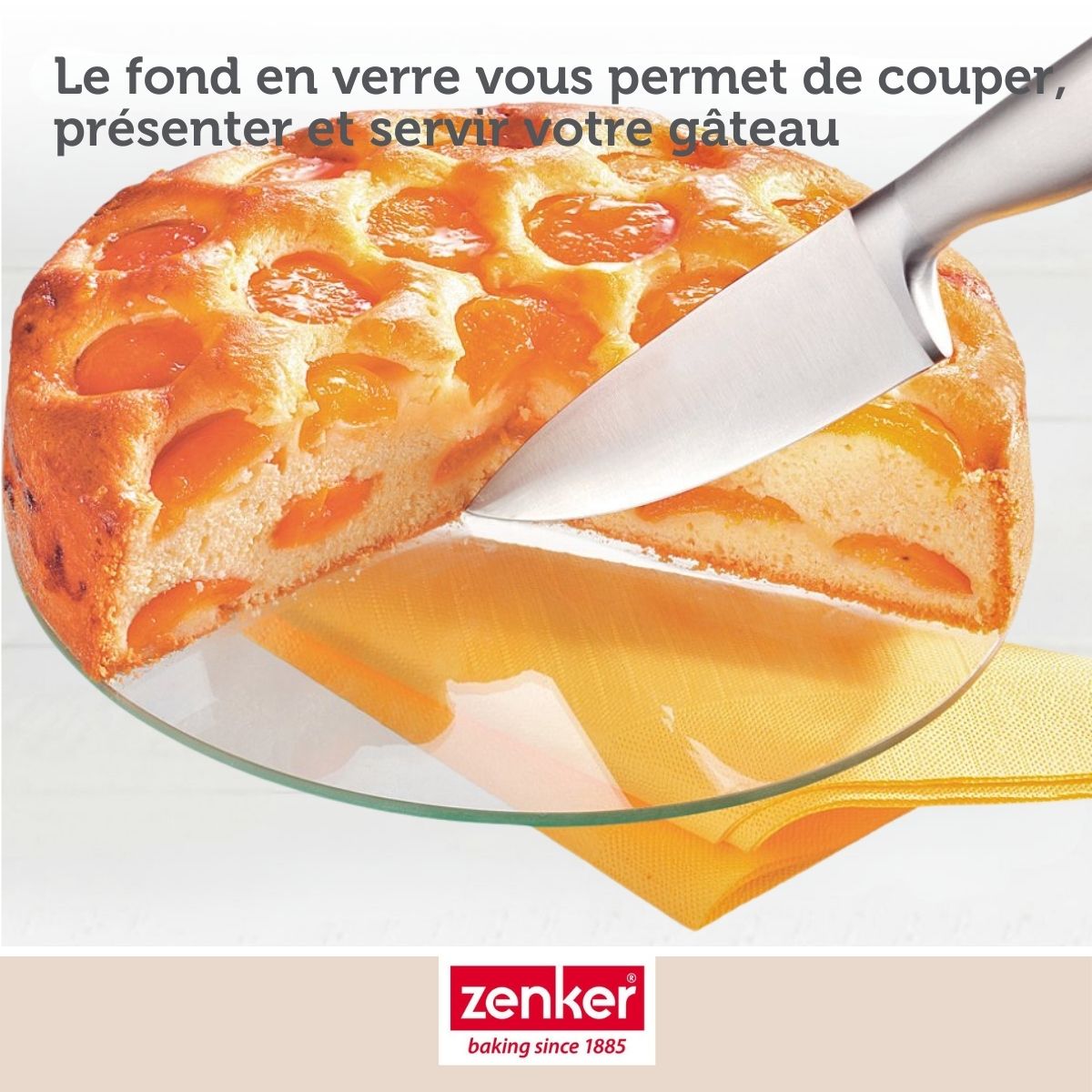 Moule à manqué à charnière fond en verre 26 cm Zenker Energy