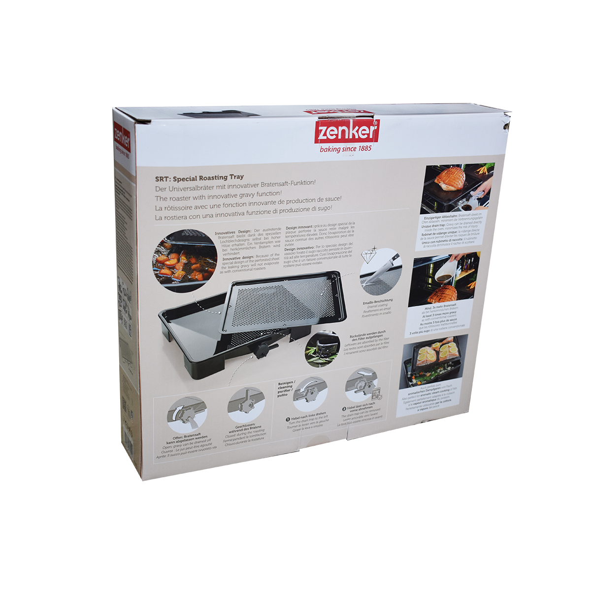 Plat de cuisson four pour rôti avec bac de récupération du jus de 3 litres Zenker Special Cooking