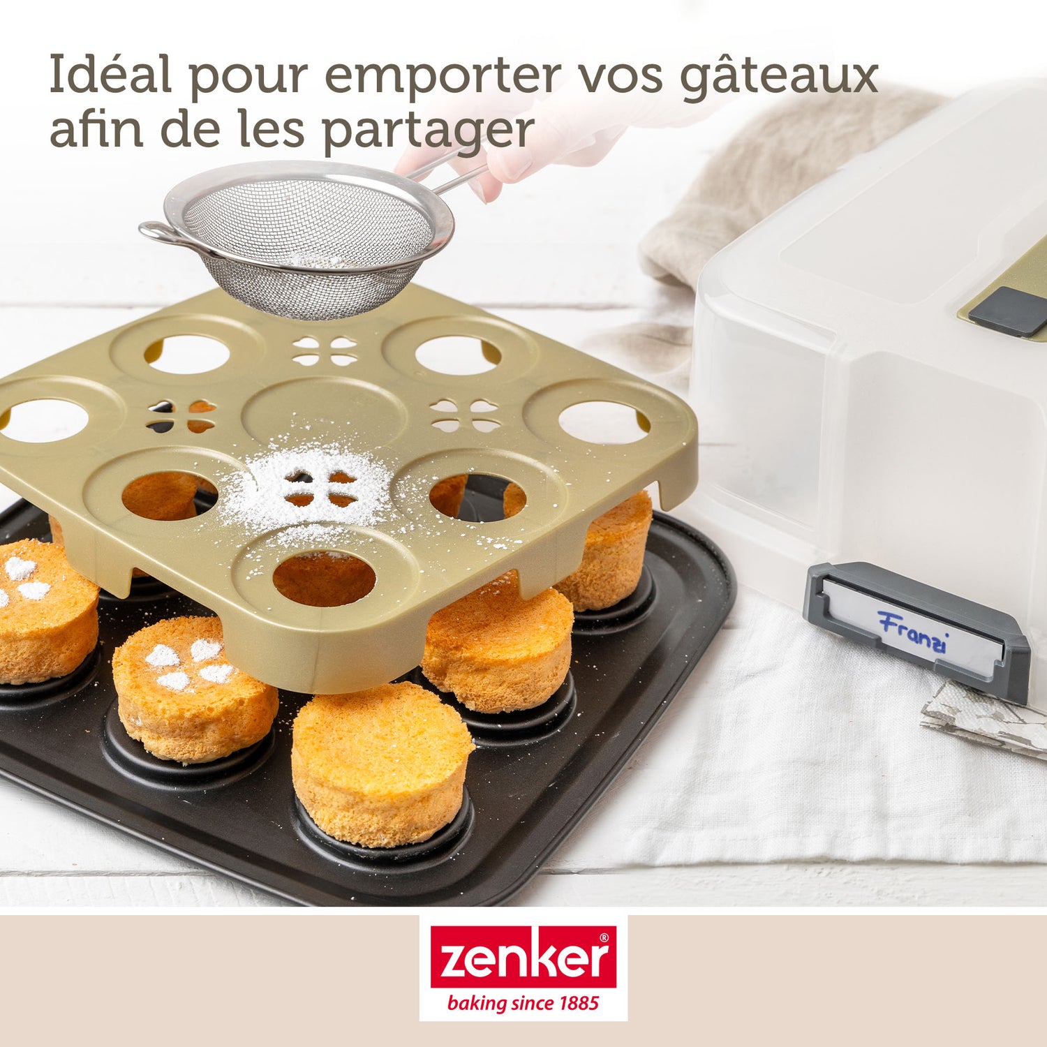 Moule à gâteaux individuels 9 empreintes avec couvercle Zenker Bake Click and Go