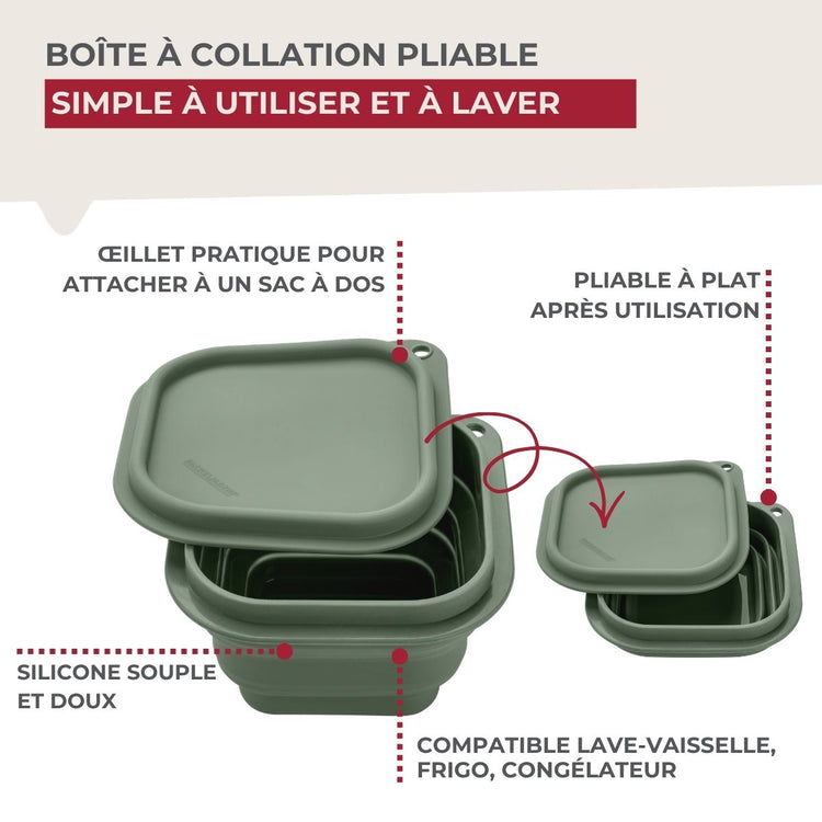 Lot de 2 lunch box 1L avec 2 ustensiles de cuisine Fackelmann Storage
