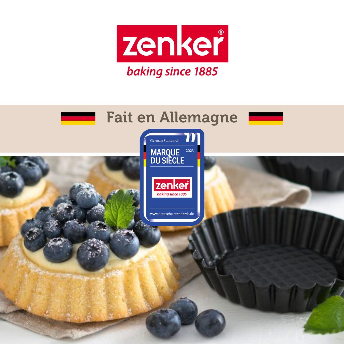 6 Moules à tartelettes Zenker Black Metallic