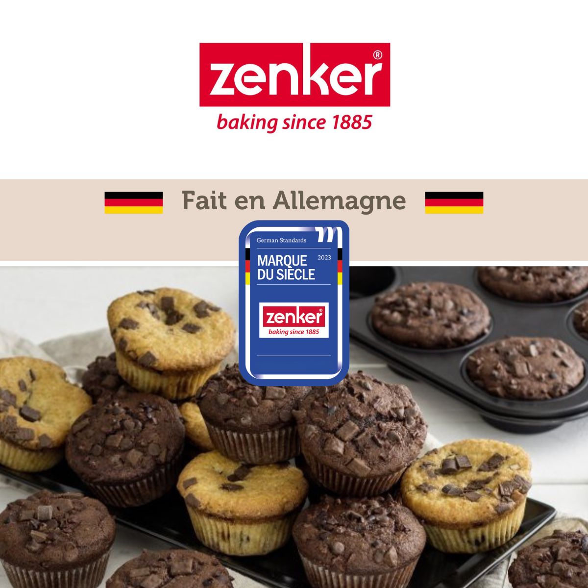 Moule 12 muffins Zenker Black Metallic