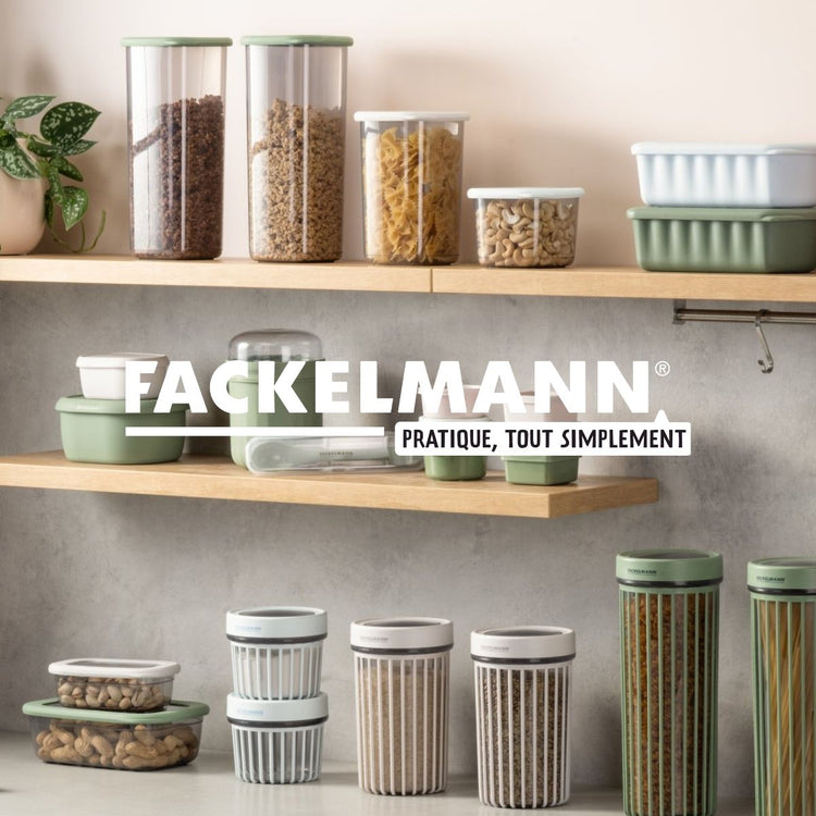Lot de 4 boîtes hermétiques 1,75L avec 4 ustensiles de cuisine Fackelmann Storage