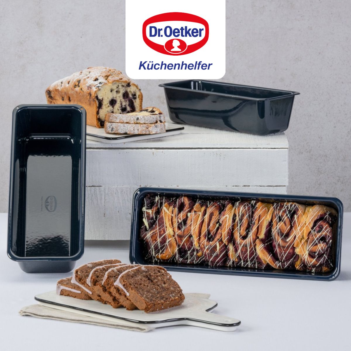 Moule à cake coins arrondis 25 cm Dr Oetker Back Liebe
