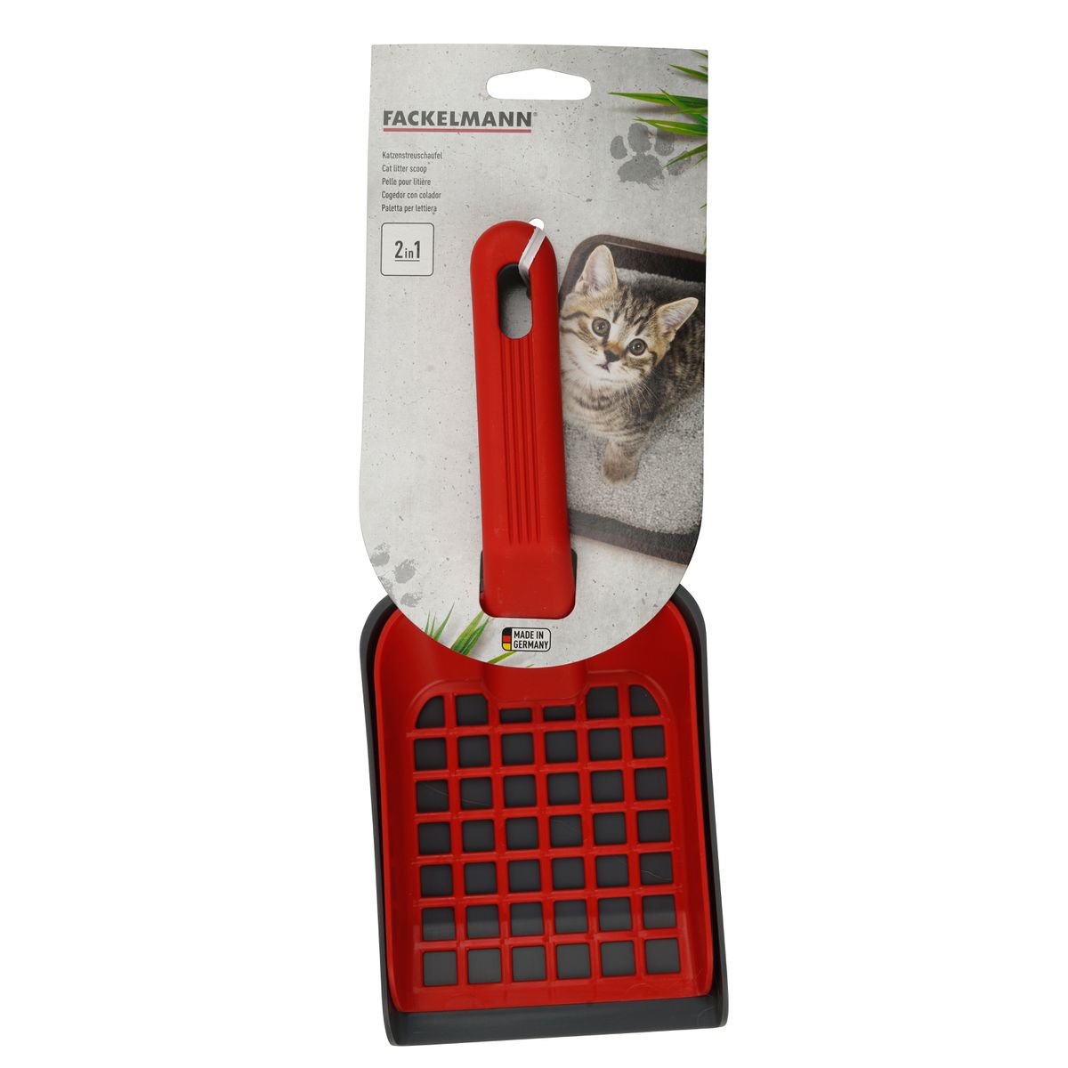Lot de 2 pelles à litière pour chat Fackelmann - Coloris aléatoire