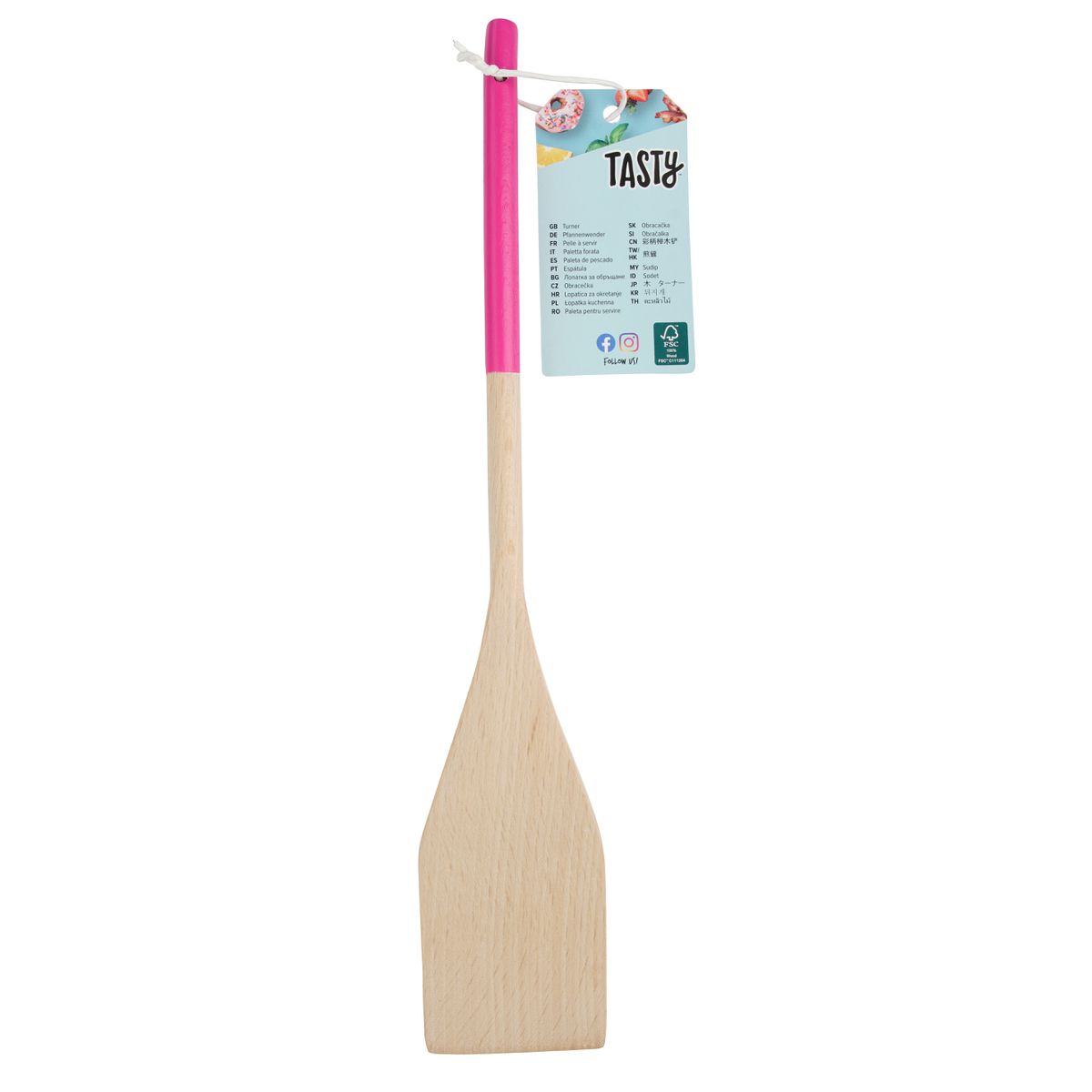 Spatule de cuisine en bois 30 cm Tasty Green