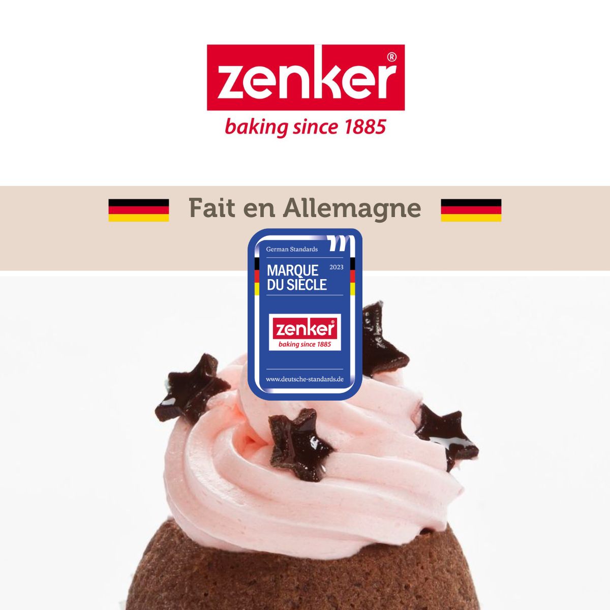 Seringue de décoration de gâteau et 6 embouts plastique Zenker Sweet Sensation