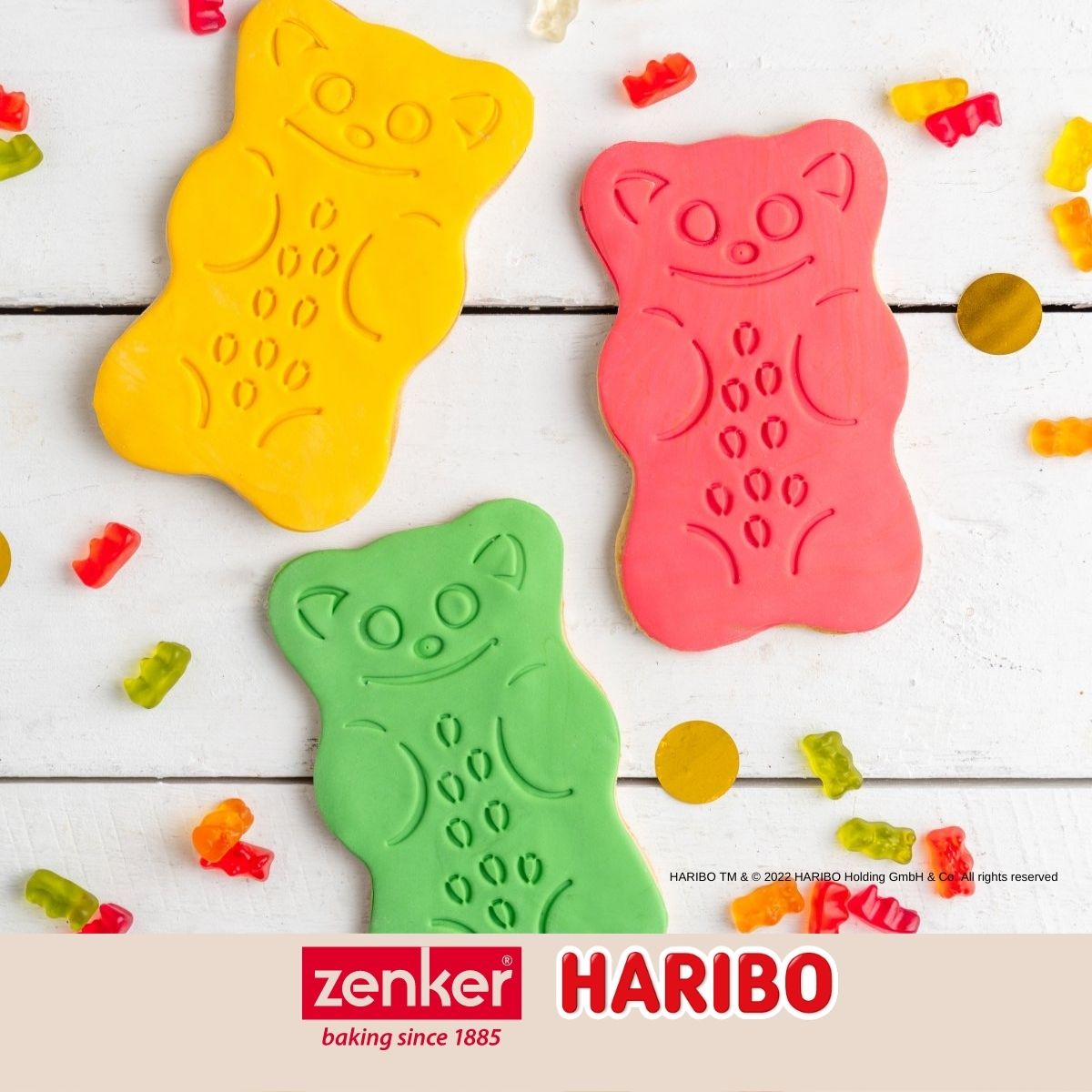 Emporte-pièce biscuits 2 en 1 en plastique Zenker Haribo