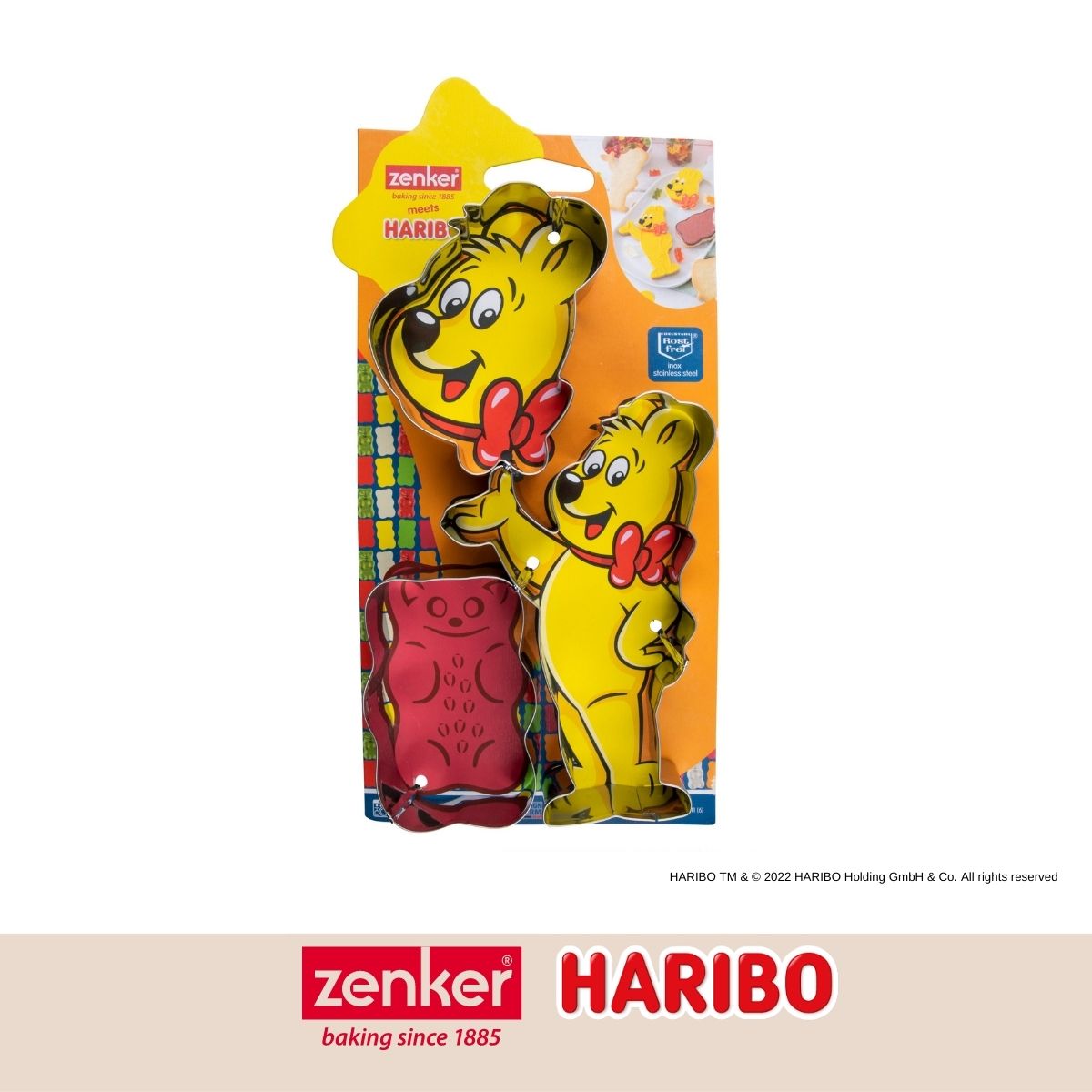 Lot de 3 emporte-pièces oursons en inox Zenker Haribo