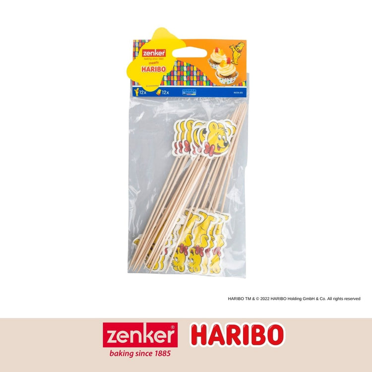 Lot de 24 piques apéritif avec décoration Zenker Haribo