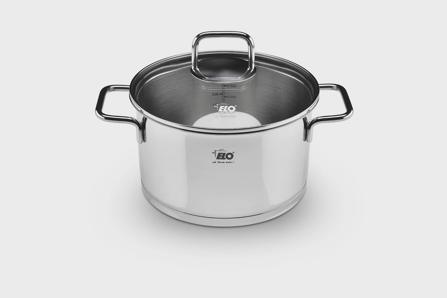 Marmite inox avec couvercle en verre 12 cm de diamètre d'une capacité de 0,6 litre Elo Citrin